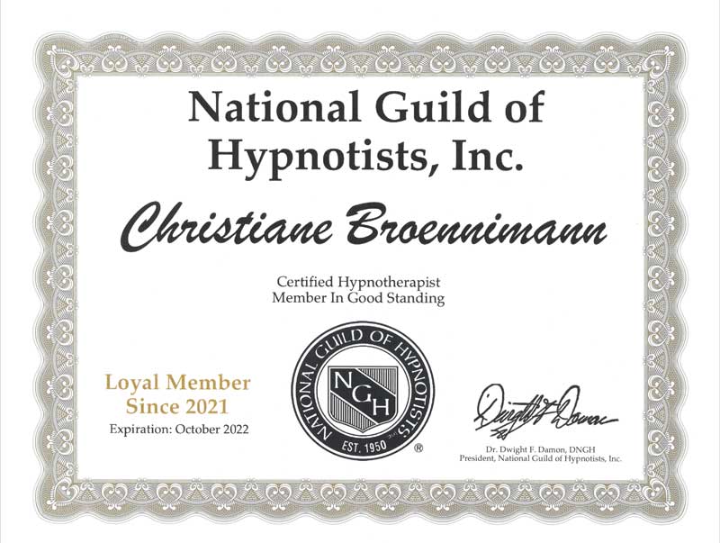 Diplom Christiane Brönnimann Hypnose